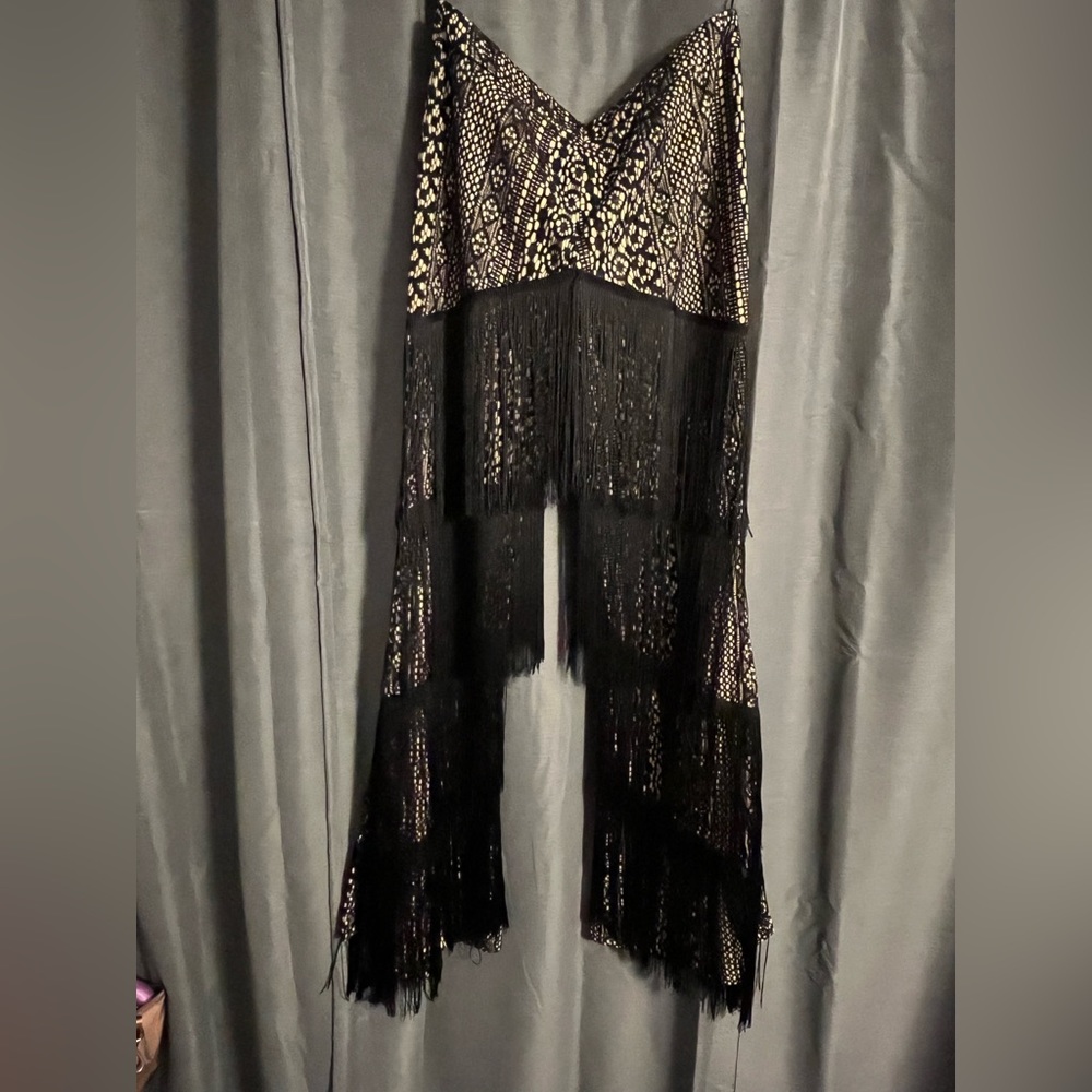 Western style pant with fringe from Shoplunab